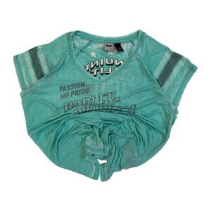 Harley Davidson Passion and Pride Women's‎ Short Sleeve T Shirt Turquoise 2XL